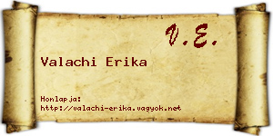Valachi Erika névjegykártya
